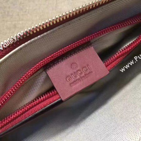 Gucci GG Supreme Canvas Wrist Wallet 428449 Red