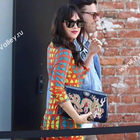 Gucci Ophidia Embroidered Medium Shoulder Bag 503876 Black