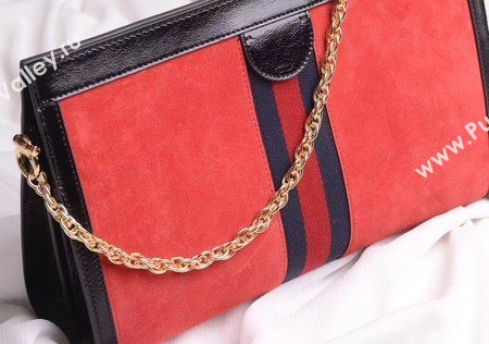 Gucci Ophidia Embroidered Medium Shoulder Bag 503876 Red