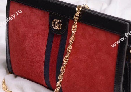 Gucci Ophidia Embroidered Medium Shoulder Bag 503876 Red