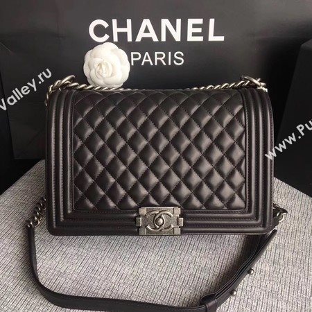 Boy Chanel Flap Bags Original Sheepskin Leather A67088 Black
