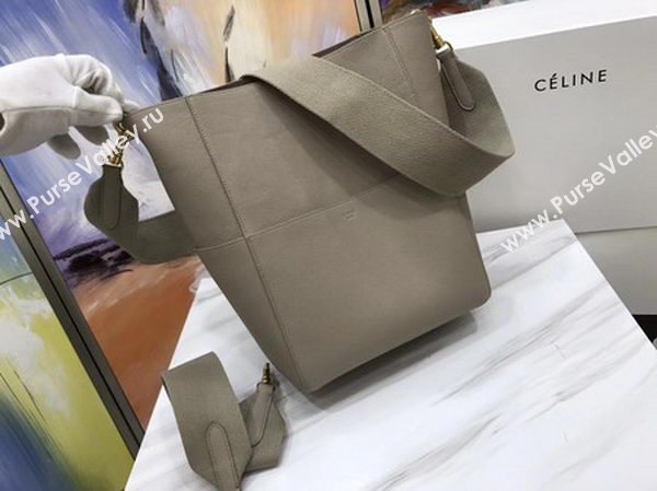 CELINE Sangle Seau Bag in Calfskin Leather C3369 Apricot