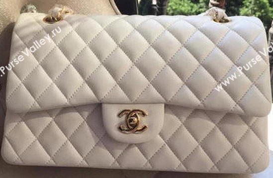 Chanel 2.55 Series Flap Bag White Original Leather A01112 Gold