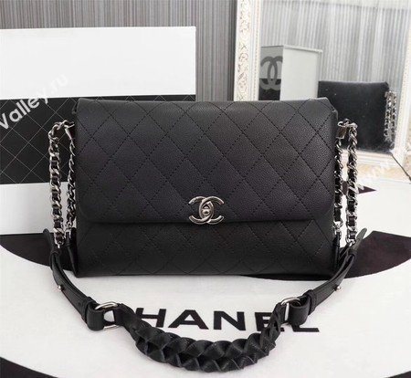 Chanel Classic Flap Bag Calfskin Leather A33654 Black