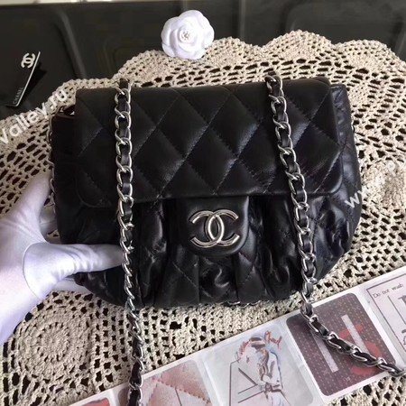 Chanel Classic Flap Bag Sheepskin Leather A33658 Black