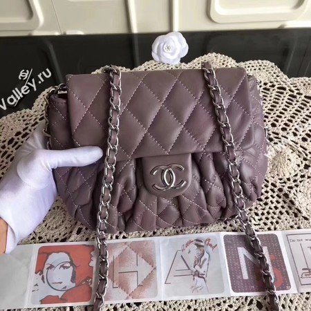 Chanel Classic Flap Bag Sheepskin Leather A33658 Grey