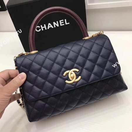 Chanel Classic Red Top Handle Bag Royal Original Leather A92991 Gold