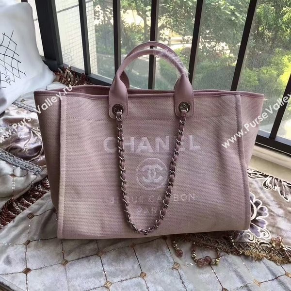 Chanel Deauville Tote Bag Original Canvas Leather A68047-15