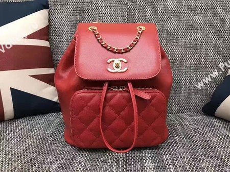 Chanel Original Leather Backpack CHA2590 Red