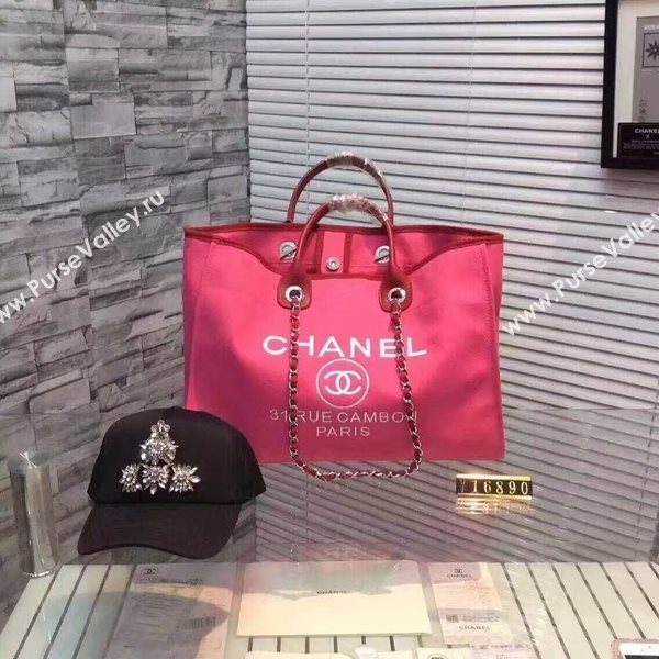 Chanel Large Canvas Tote Shopping Bag CNA1679 Pink