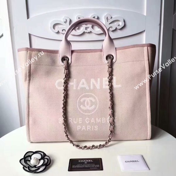 Chanel Medium Original Canvas Leather Tote Shopping Bag 66941G