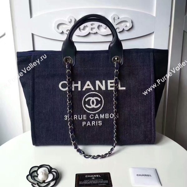 Chanel Medium Original Canvas Leather Tote Shopping Bag 66941E