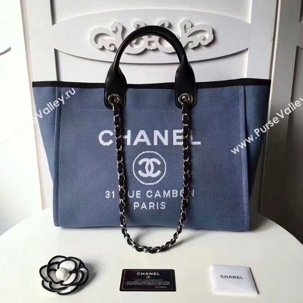 Chanel Medium Original Canvas Leather Tote Shopping Bag 66941H