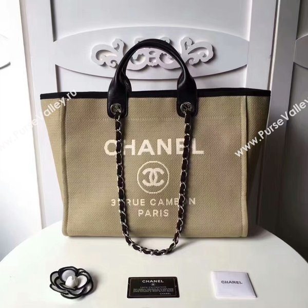 Chanel Medium Original Canvas Leather Tote Shopping Bag 66941I