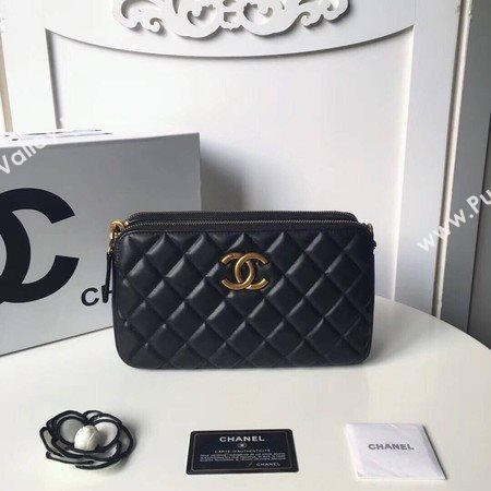 Chanel Shoulder Bag Original Sheepskin Leather A66269 Black