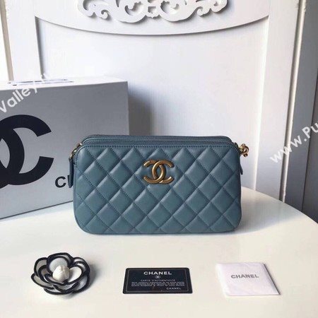 Chanel Shoulder Bag Original Sheepskin Leather A66269 Light Blue