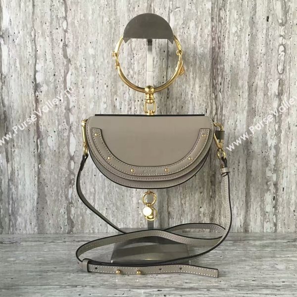 Chloe Nile Calf Leather Shoulder Bag A03372 Grey