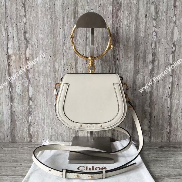 Chloe Nile Calfskin Leather Shoulder Bag A03371 White