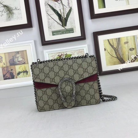 Gucci Mini Dionysus GG Canvas Shoulder Bag 421970 Wine