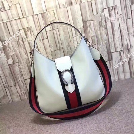 Gucci Dionysus Medium Leather Hobo Bag 446687 White