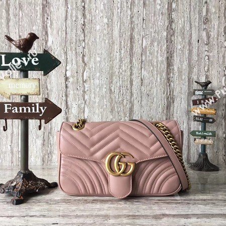 Gucci GG Marmont matelasse Mini Bag 446744 Pink