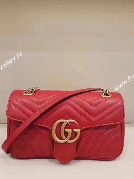 Gucci GG Marmont matelasse Mini Bag 446744 Red