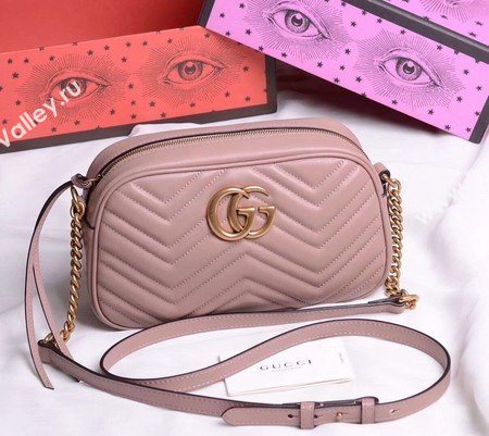 Gucci GG Marmont Small Shoulder Bag 447632 Deep Pink