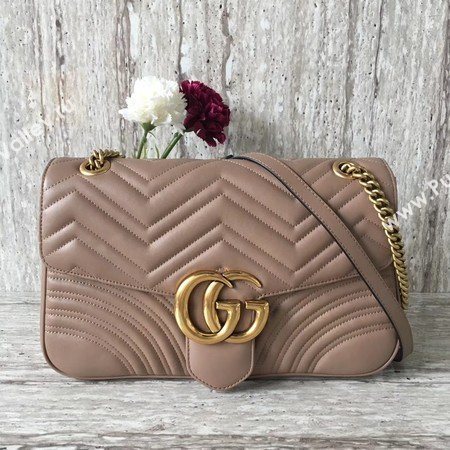 Gucci GG Marmont Large Shoulder Bag 443496 Apricot