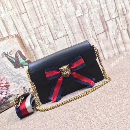 Gucci Broadway Leather Clutch 453777 Black