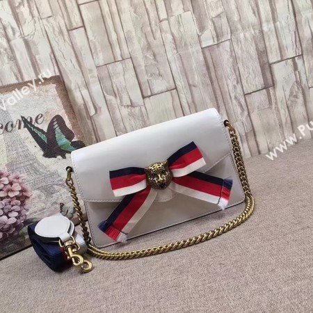 Gucci Broadway Leather Clutch 453777 White