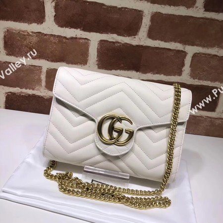 Gucci GG Marmont Matelasse mini Bag 474575 White