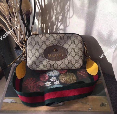 Gucci GG Supreme Messenger Bag 476466 Brown