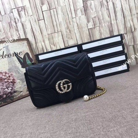 Gucci GG Marmont matelasse Mini Bag 476809 Black