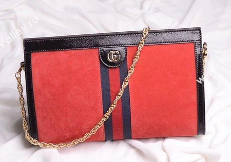 Gucci Ophidia Embroidered Medium Shoulder Bag 503876 Red
