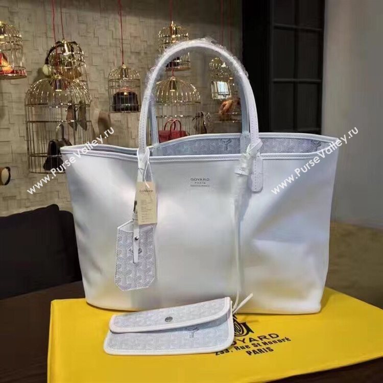 Goyard Y Doodling Calfskin Leather Tote Bag 7901 Offwhite