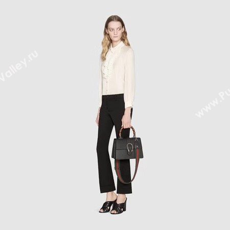 Gucci Dionysus Leather Top Handle Bag 448075 Black