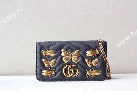 Gucci GG Marmont Animal Studs mini Bag 488426 Black