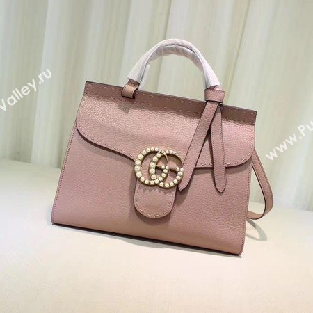 Gucci GG Marmont Leather Top Handle Bag 421890 Pink