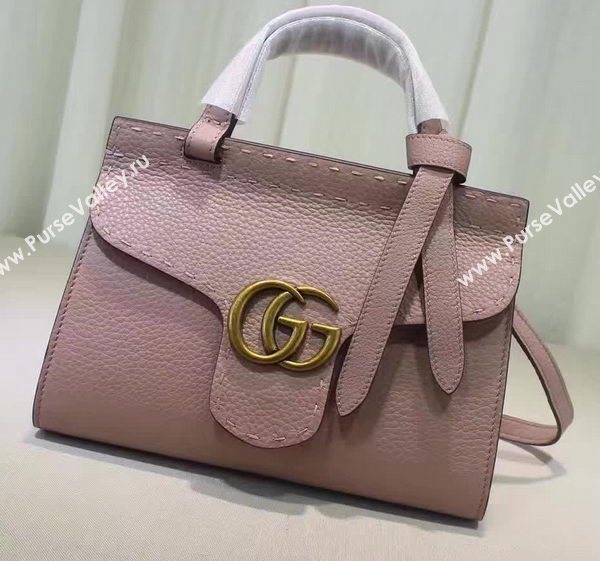 Gucci GG Marmont Leather Top Handle mini Bag 442622 Light Pink