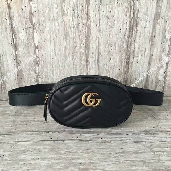 Gucci GG Marmont Quilted Leather Bag 476434 Black