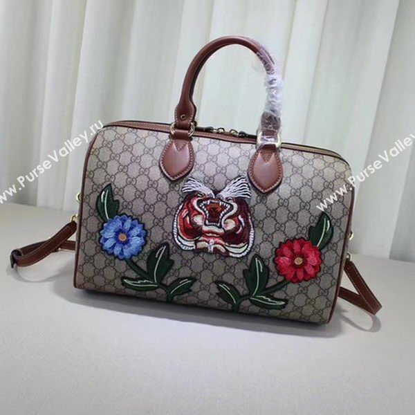 Gucci Limited Edition GG Supreme Top Handle Bag 409527 Tiger