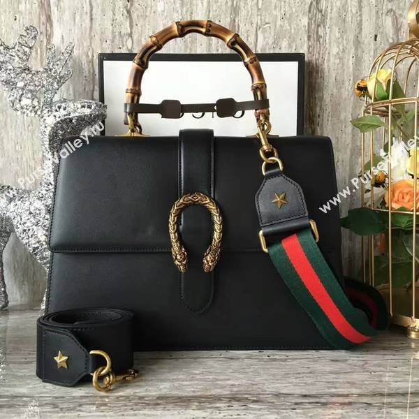 Gucci Now Bamboo Shopper Bag 421999A Black