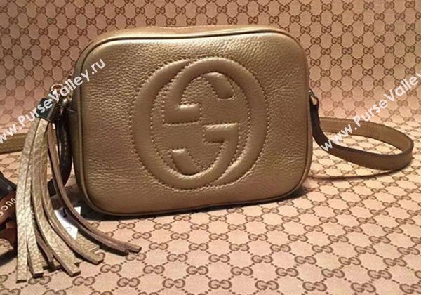 Gucci Soho Calfskin Leather Disco Bag 308364 Gold