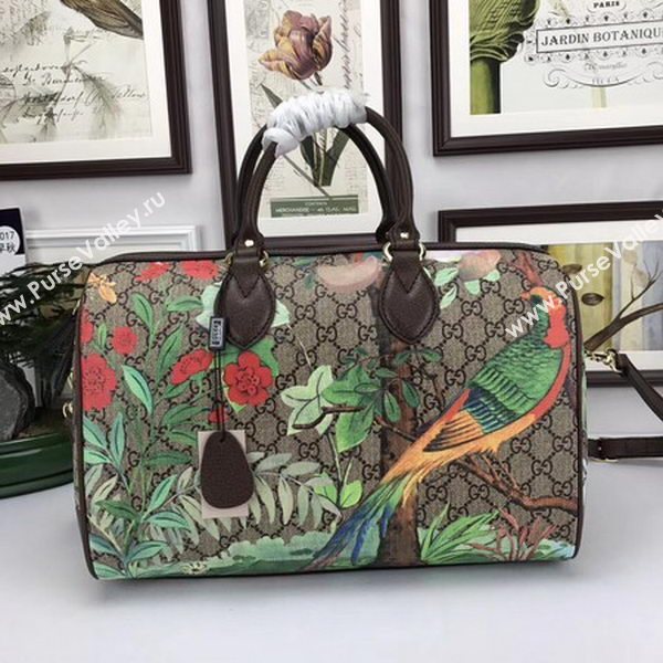 Gucci Tian GG Supreme Boston Bag 409527 Brown