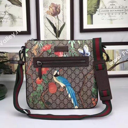 Gucci Tian GG Supreme Messenger Bag 406408 Brown