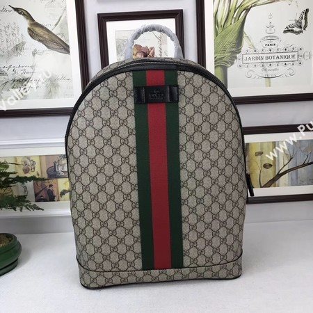 Gucci GG Supreme backpack with Web 443805 Brown