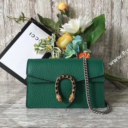 Gucci Dionysus Leather Super mini Bag 476432 Green