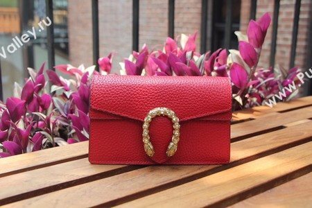 Gucci Dionysus Leather Super mini Bag 476432 Red