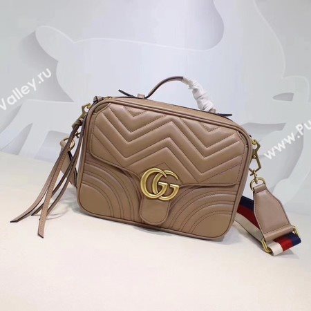 Gucci GG Marmont Small Shoulder Bag 498100 Apricot