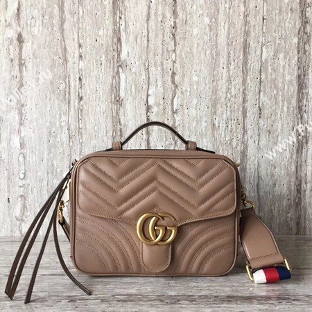 Gucci GG Marmont Small Shoulder Bag 498100 Camel